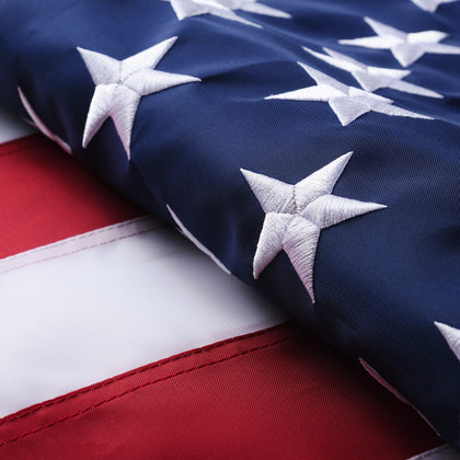 VICDRIA American flag 5x8 outdoor with embroidered stars for durable outdoor display