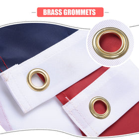 VICDRIA flag features brass grommets for secure hanging on flagpoles