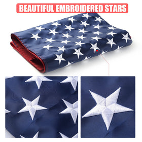 VICDRIA flag with embroidered stars highlights premium craftsmanship for lasting color