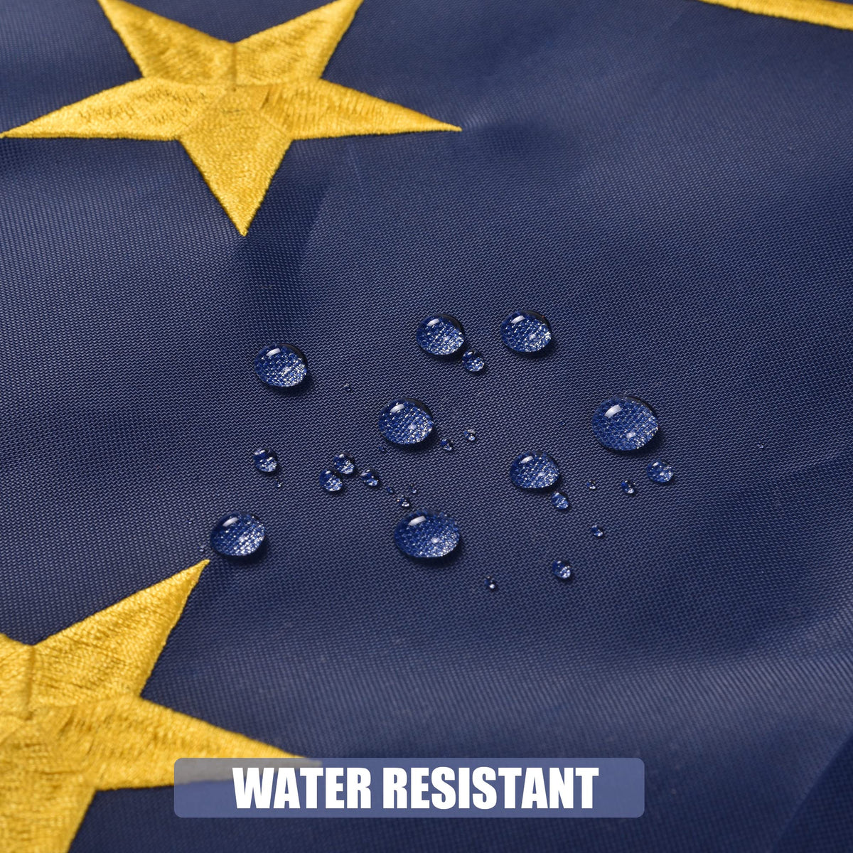 VICDRIA flag with four-point hem for lasting durability.