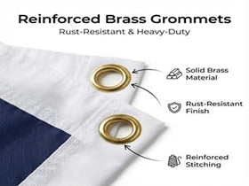 VICDRIA flag with brass grommets supports secure outdoor hanging