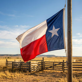 VICDRIA Texas flag all-weather resistance against fading UV and water