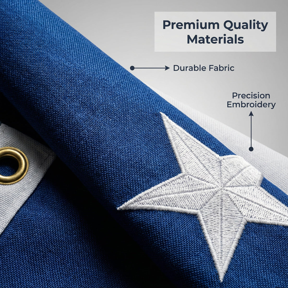 VICDRIA Texas flag brass grommets for secure mounting
