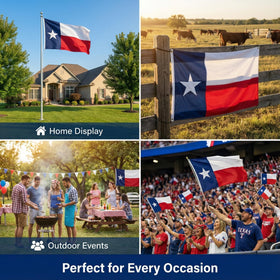VICDRIA Texas flag ready for travel and events