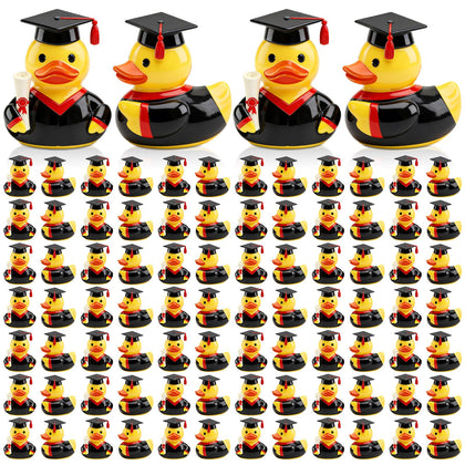 Vicenpal graduation duck with cap and diploma for party decor.