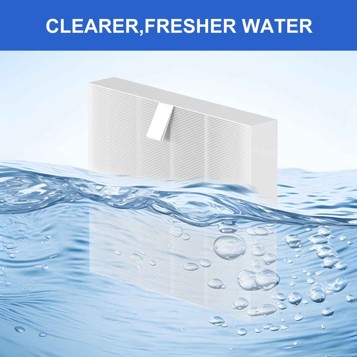 Easy-clean trilobal fabric in the Vickmons filter traps debris effectively