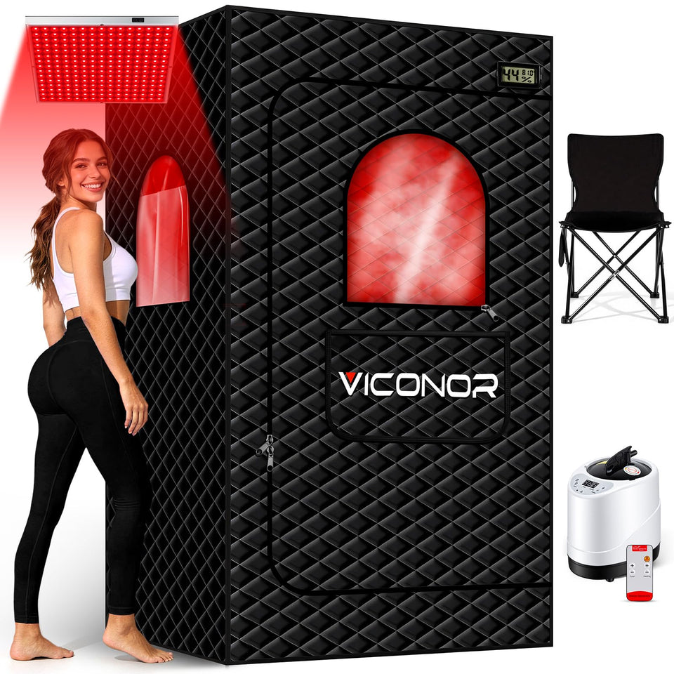 Viconor Infrared Sauna Box front view for compact home spa