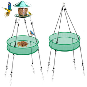 Vicosela two-pack bird seed catcher package keeps feeding area tidy.