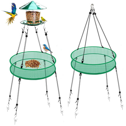 Vicosela two-pack bird seed catcher package keeps feeding area tidy.
