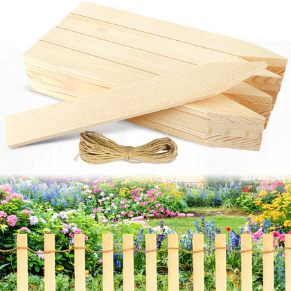 Vicosela wooden garden stakes 11.4in provide sturdy plant support for vegetables.