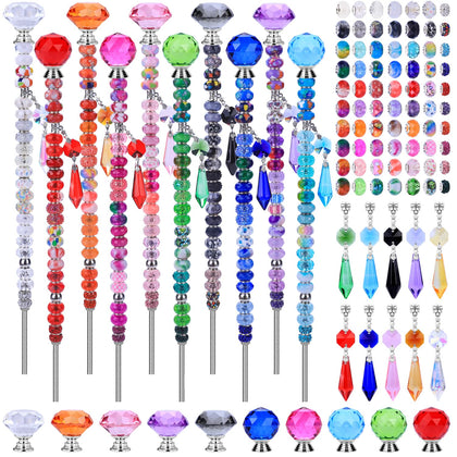 VICTLOV crystal suncatcher kit parts for crafting shimmering garden decorations.