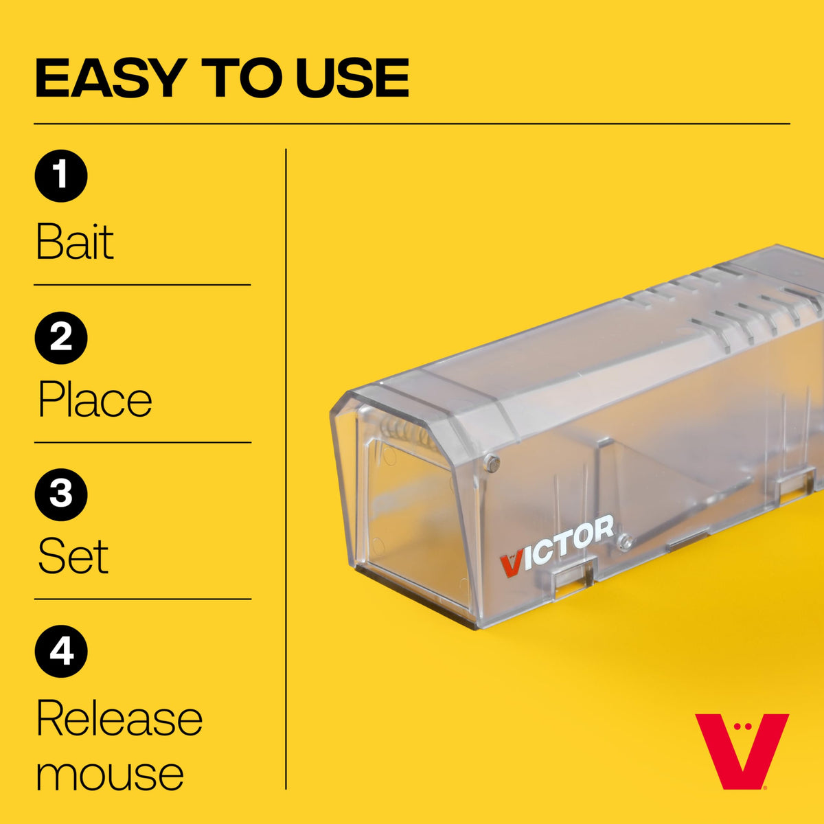 Victor Live Catch trap rear release door enables offsite release