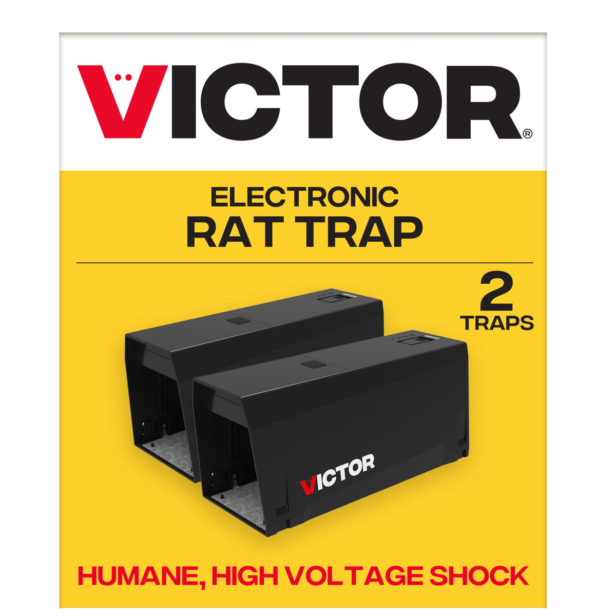 Victor M241BSR-2 trap setup along a wall showing discreet placement.