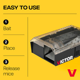 Victor M335 translucent lid allows quick check of captures
