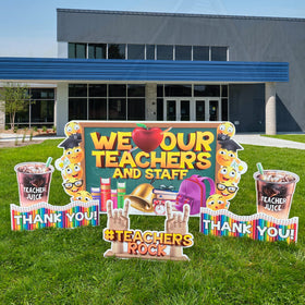 VictoryStore Jumbo Teacher Sign centerpiece for bold school entrance display