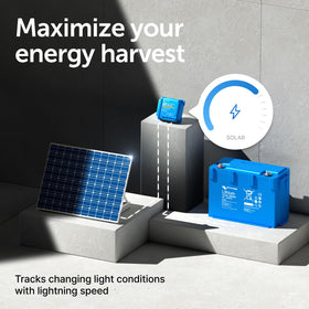 Victron Energy BlueSolar MPPT controller battery connection area designed for simple setup.