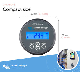 Victron Energy MPPT Control weatherproof enclosure for outdoor solar setups.