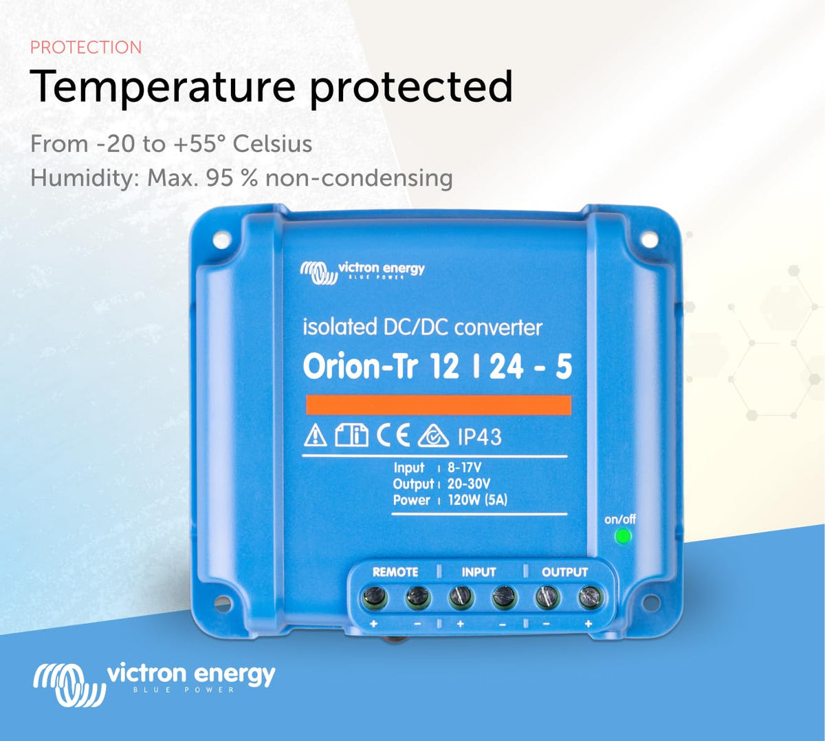 Victron Energy Orion-Tr compact design fits tight spaces