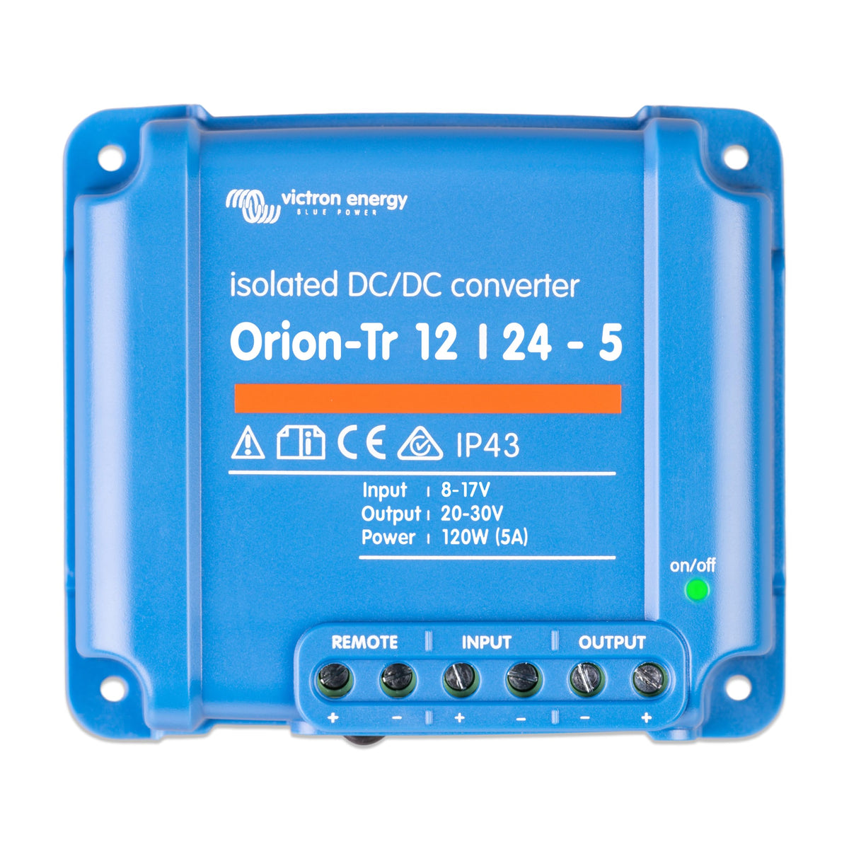 Victron Energy Orion-Tr DC-DC converter front view for reliable power conversion