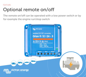Victron Energy Orion-Tr with side terminals enabling easy screw-terminal wiring