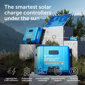Victron Energy SmartSolar MPPT app interface provides real-time connectivity and configuration options