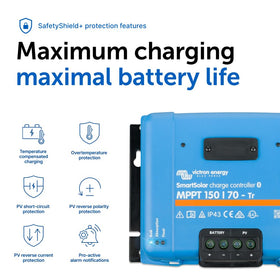 Load output feature of Victron Energy SmartSolar MPPT protects devices during low battery.