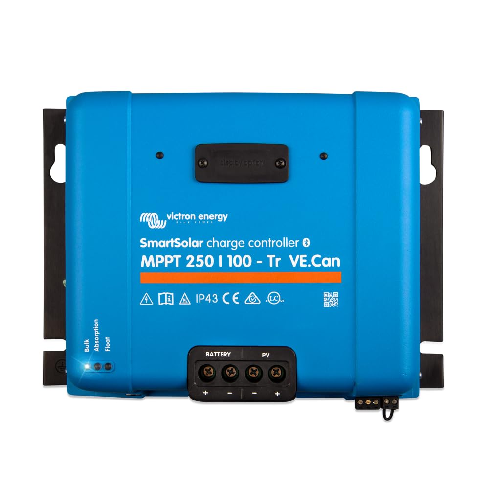 Victron Energy SmartSolar MPPT TR VE.Can Bluetooth front view for efficient solar charging