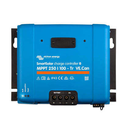 Victron Energy SmartSolar MPPT TR VE.Can Bluetooth front view for efficient solar charging