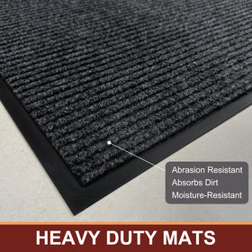 Vicwe mat's non-slip backing anchors on various floors.