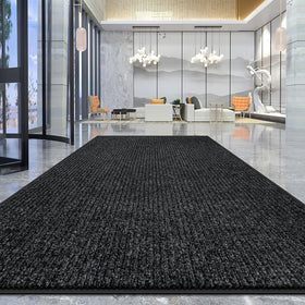 Vicwe heavy-duty front door mat with rugged surface traps dirt at the threshold