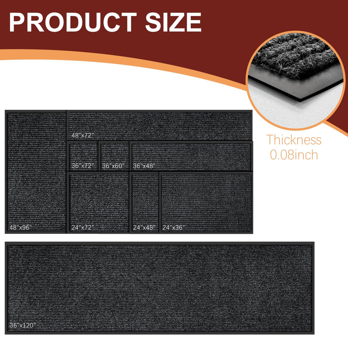 Vicwe large 3x10 ft mat covers wide entryways to protect floors