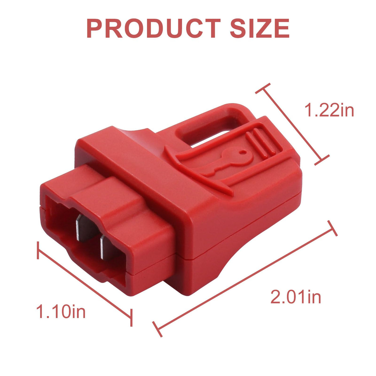 Close-up of red surface highlighting durable, compact construction.