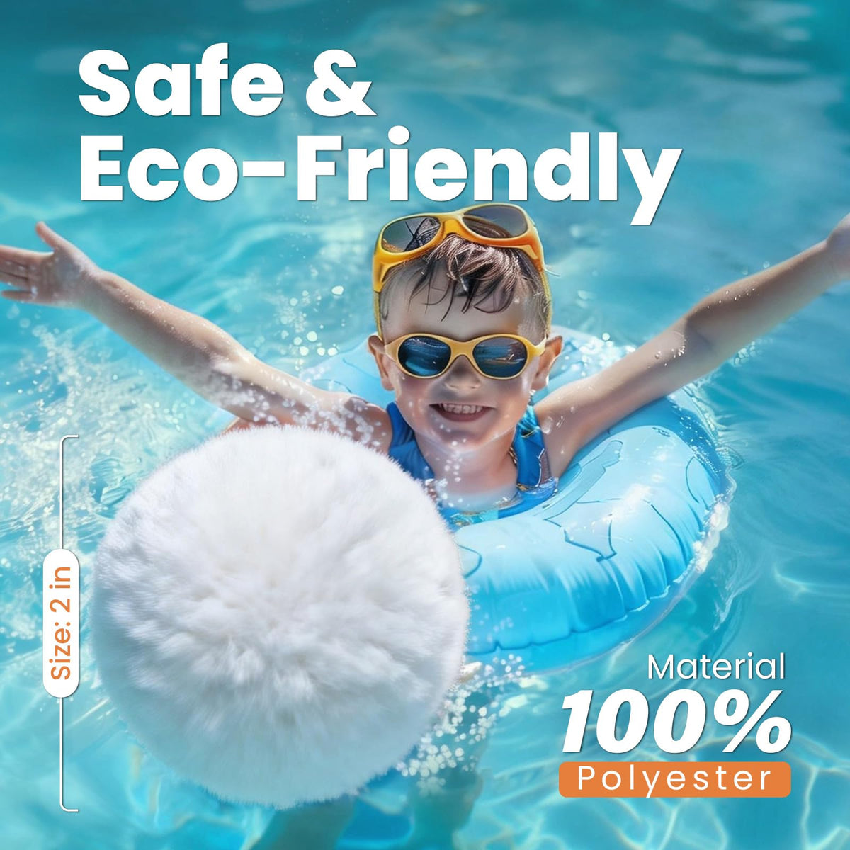 Vidapool filter balls improve water clarity and pool circulation
