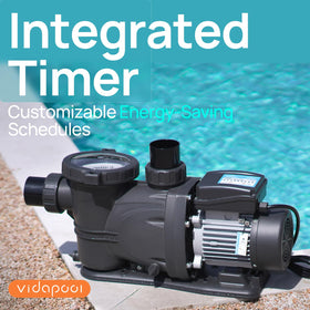 Vidapool pool pump adapters and cord demonstrate compatibility and safe setup.