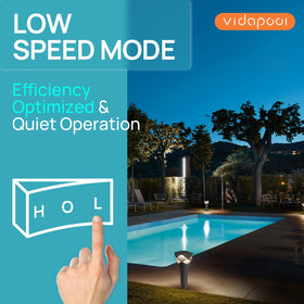 Vidapool installation view demonstrates adapter compatibility with 1.5 and 2 inch pipes