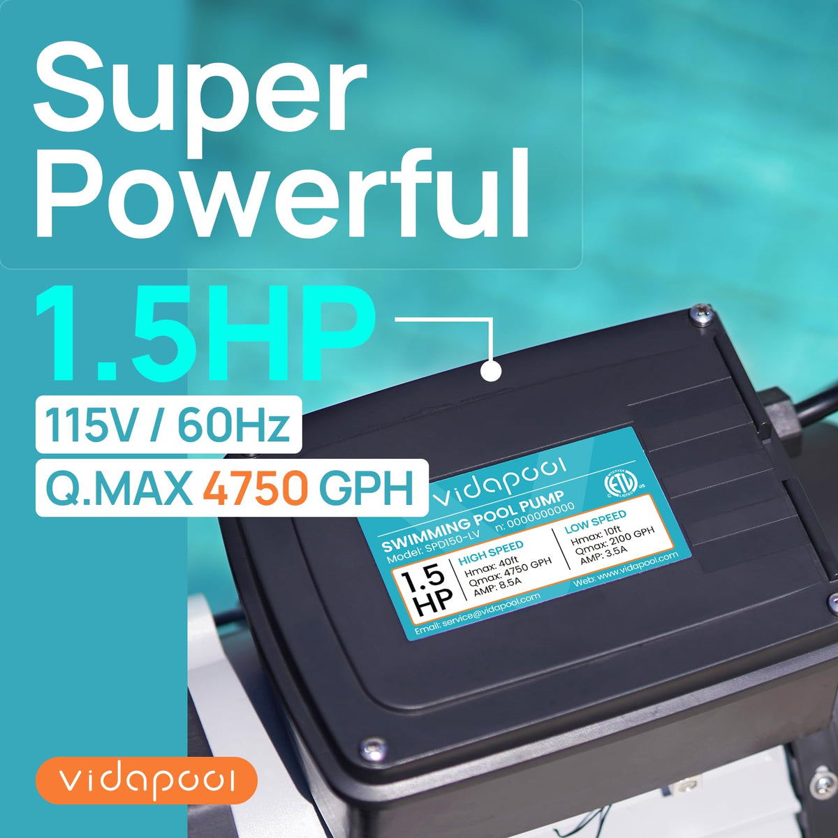 Vidapool quiet operation view illustrates low-noise performance around the pool
