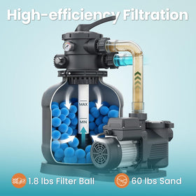 Vidapool clear output water after filtration for bright, inviting pool