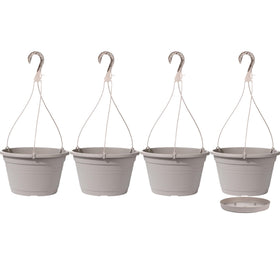 VIDELLY 4 Pcs Hanging Planters in a 10 inch round design for stylish indoor greenery.
