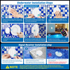 VIDOME underwater LED light IP68 waterproof for reliable submersion.