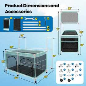 Vidoya 271-gallon pool gear storage in action with ample capacity