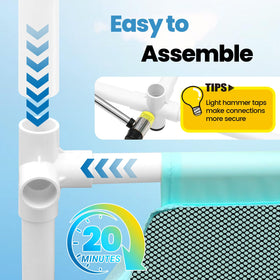 Vidoya durable ABS tubing and breathable mesh for pool gear drying