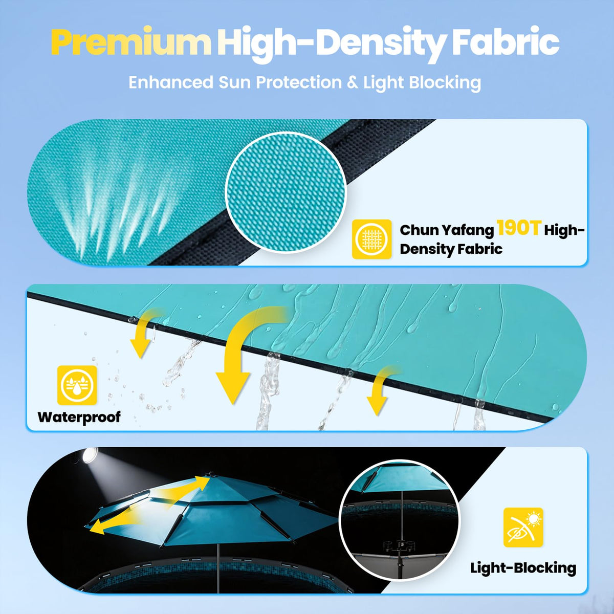 Vidoya double-layer shade design enhances airflow