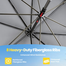 Vidoya durable metal pole and fiberglass ribs for outdoor strength
