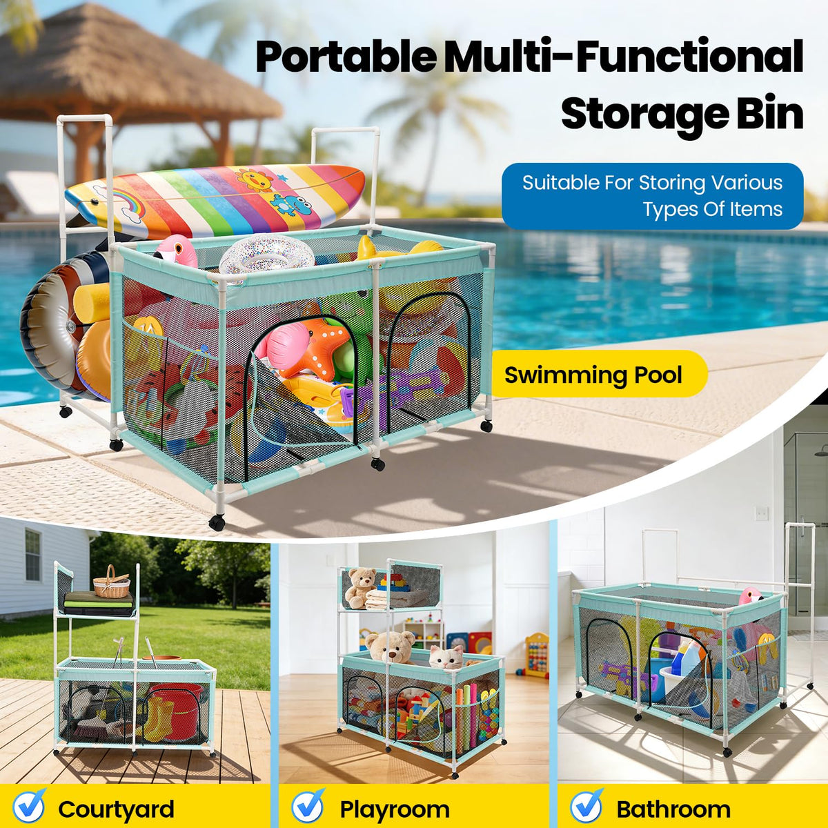 Vidoya versatile outdoor storage cart suited for homes and facilities