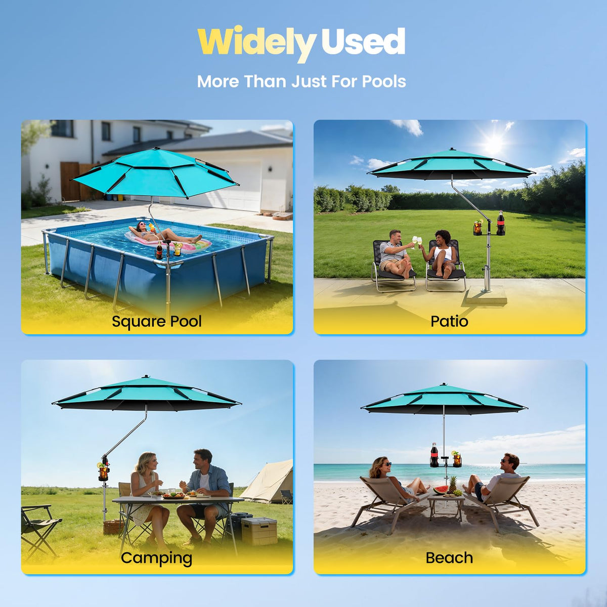 Vidoya wide 82-67 inch diameter shade covers large area