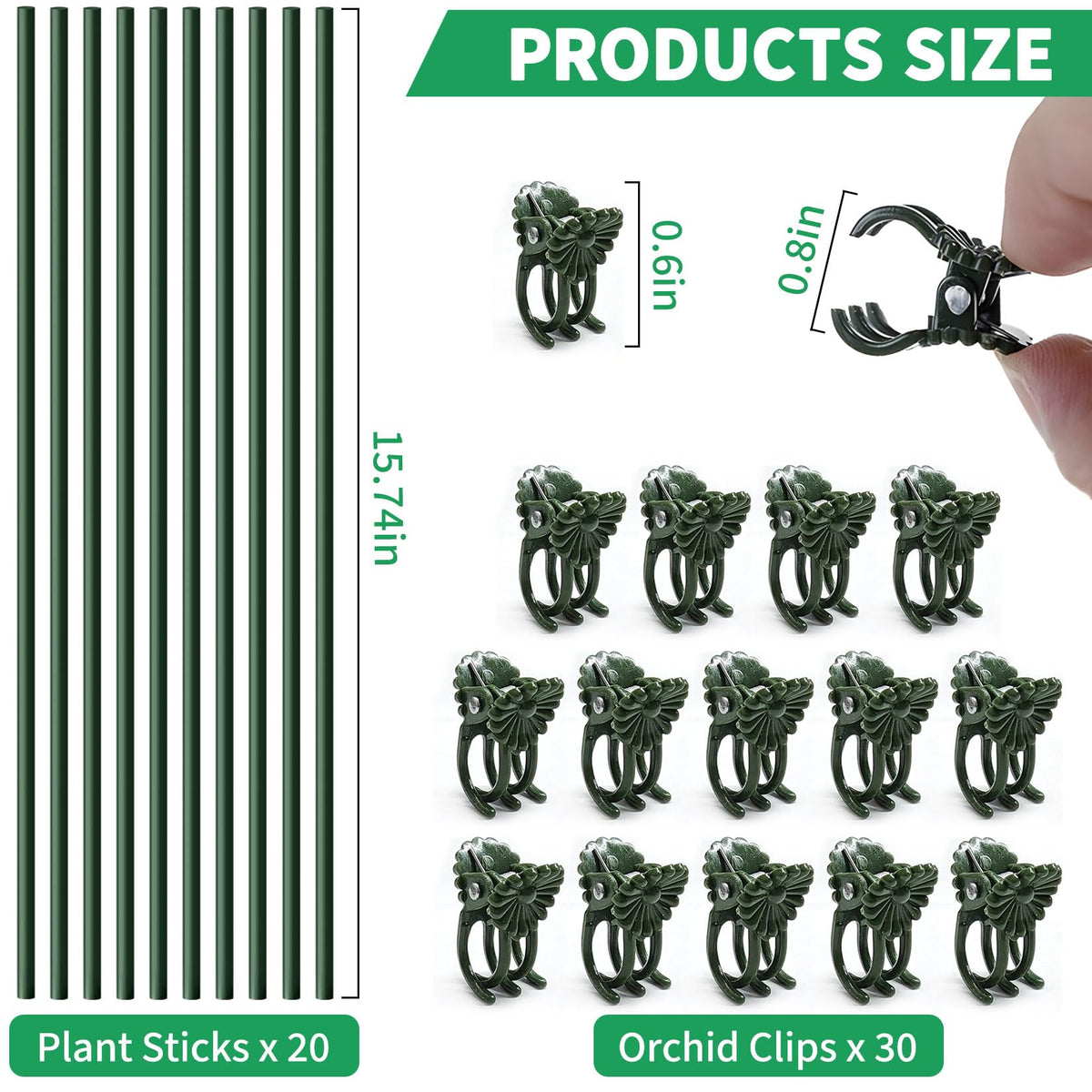 Vidroxin plant clips set of 30 for secure stems