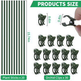 Vidroxin plant clips set of 30 for secure stems
