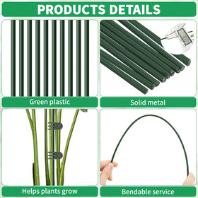 Vidroxin green stakes blend with foliage for discreet support