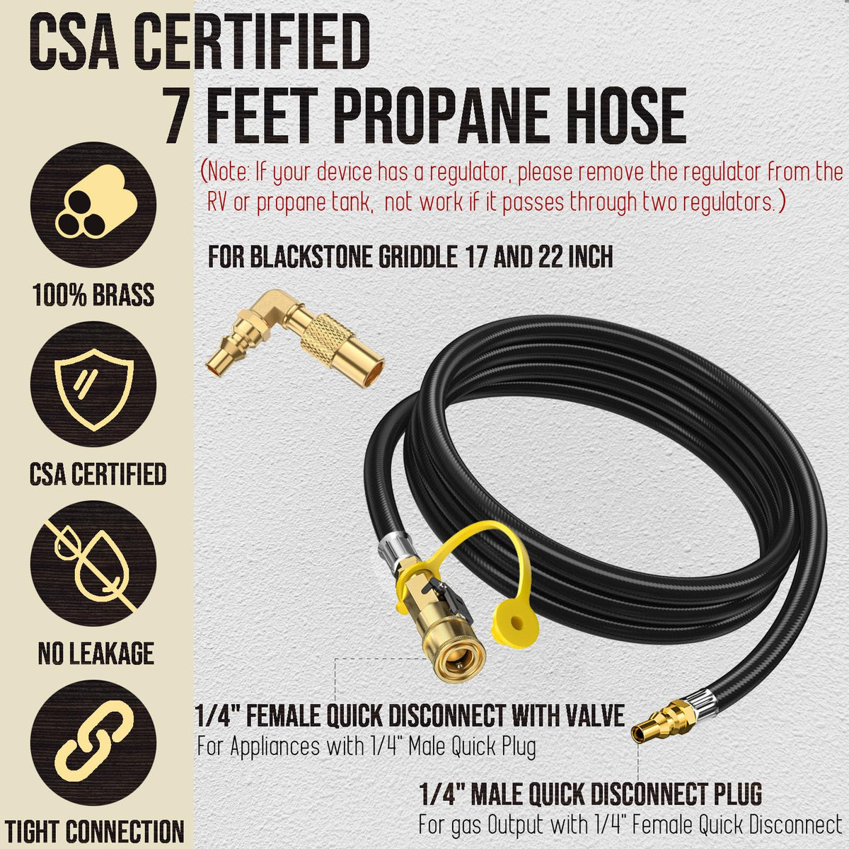 VIEAUBE brass 1/4 quick-connect fittings provide durable, reliable connections.
