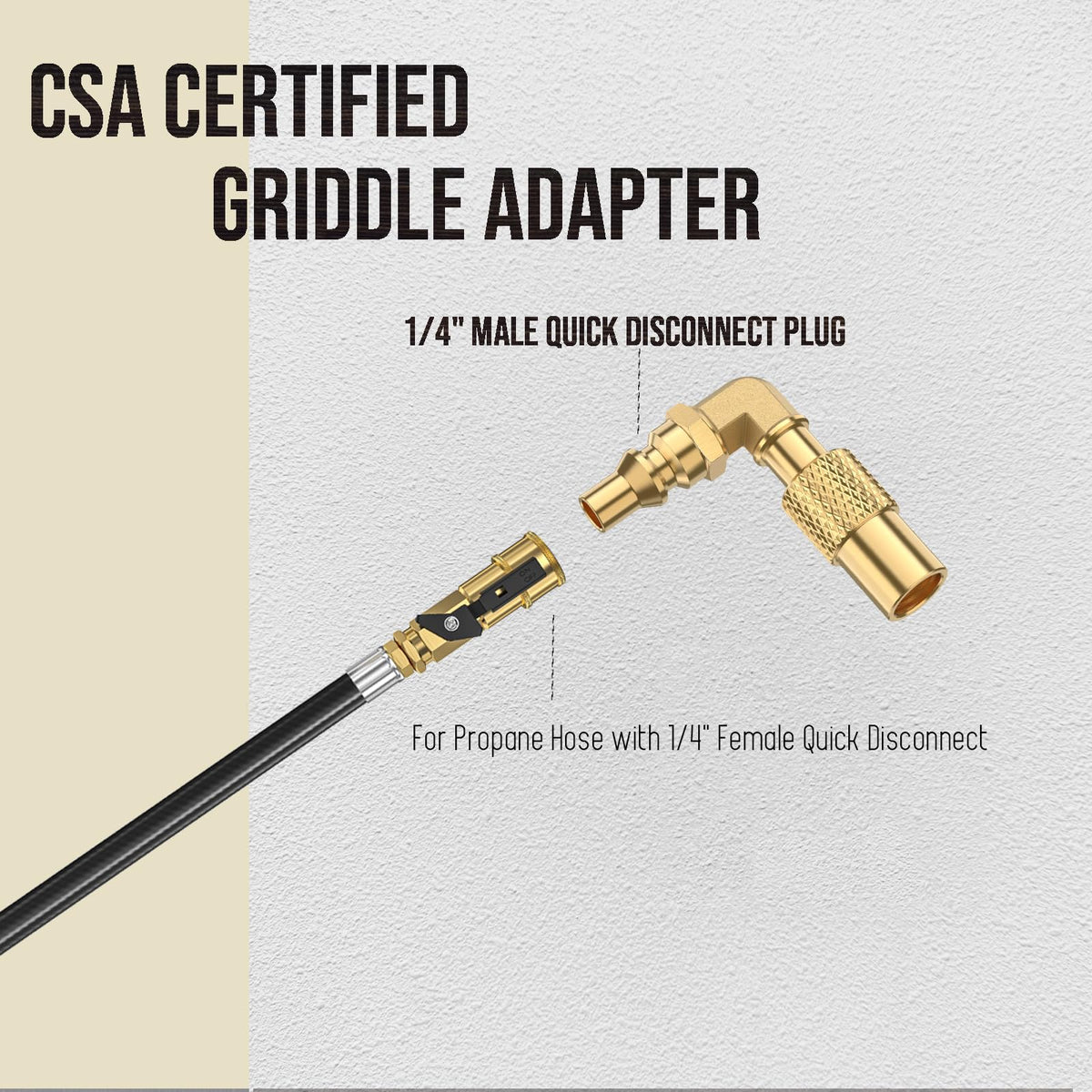 VIEAUBE brass propane elbow connector reduces hose strain for camping